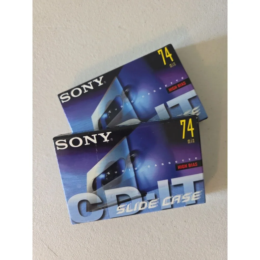 2 SONY  CDit  74  VS. I  Type II  Blank Cassette Tapes  Sealed